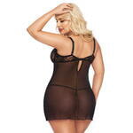 Ночная сорочка и стринги SoftLine Collection Cornelia, черный, XXL
