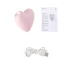Вакуум-волновой бесконтактный стимулятор клитора Satisfyer Cutie Heart, силикон, розовый