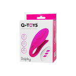 Вибратор для пар A-TOYS Dolphy, силикон, розовый, 9,6 см