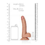 Фалоимитатор Curved Realistic Dildo  Balls  Suction Cup - 7''/ 18 cm