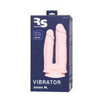 Фаллоимитатор для двойного проникновения RealStick Silicone Jason M, сайлекспан, телесный, 18,5 см