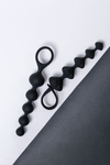 Набор анальных цепочек Satisfyer Love Beads black, силикон, черный, 27 см.