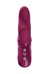 Вибратор с клиторальным стимулятором Fun Factory MiSS BI, силикон, бордовый, 17 см